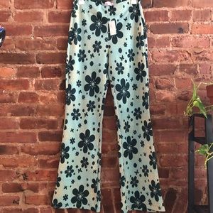 Brand new, never worn, printed flare pants